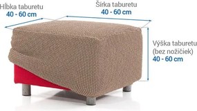 Super strečové poťahy NIAGARA oriešková taburetka (40 - 60 cm)