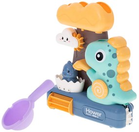 KIK Sprcha s hračkami do vane s dinosaurím navijakom