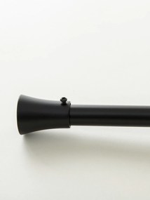 Garniža jednoradová Federico - matná čierna 120 - 210 cm