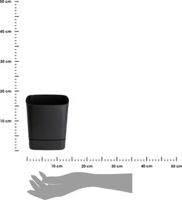 Plastový květináč s podmiskou Cubi 19x19 cm - výber z 6 prevedení