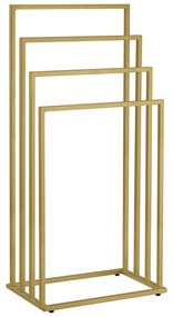 Stojan na uteráky LINESTRO kovový so 4 ramenami 93x45cm, zlatý