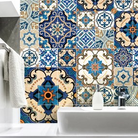 Sada 60 dekoratívnych samolepiek na stenu Ambiance Toundra, 15 × 15 cm