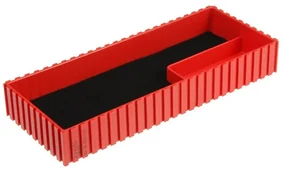 Plastová krabička na mikrometer 35-250x100 mm, červená