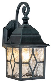 Romantická vonkajšia nástenná lampa tmavozelená - London