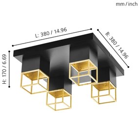 Eglo 97731 - LED Prisadený luster MONTEBALDO 4xGU10/5W/230V