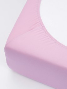 Jersey plachta do postieľky s elastanom Deluxe 70 x 140 cm – ružová