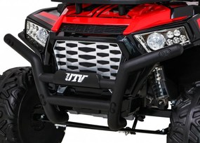 Ramiz Buggy UTV Off-roader pre deti Červená + diaľkové ovládanie + nosič batožiny + pomalý štart + EVA + MP3 LED