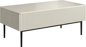 Kávový stolík Nicole 120 cm so zásuvkami - kasmír / čierne nohy