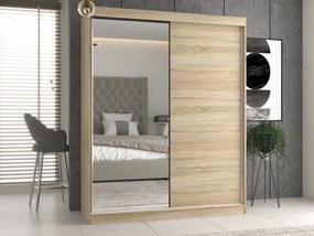 Šatní skříň se zrcadlem Iga 160 cm dub Sonoma II