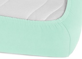 Jersey napínacie prestieradlo na extra vysoký matrac JR-034 Mintové 80 x 200 - výška 40 cm