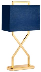 Elstead CROSS-TL - Stolná lampa CROSS 1xE27/60W/230V zlatá/modrá