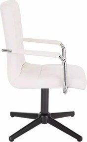 LuxuryForm DESIGN Stolička VERONA na čiernom kríži - biela