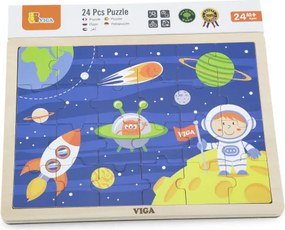 Puzzle na podstavci Viga 51461 24 dielikov - vesmírne dobrodružstvo