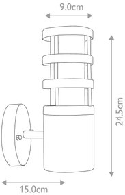 Elstead HORNBAEK-W1 - Vonkajšie nástenné svietidlo 1xE27/60W/230V IP44 čierna