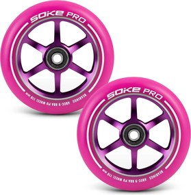 SOKE Kolieska kolobežky 110 mm ružové 2 ks