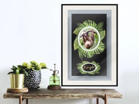 Artgeist Plagát - Sloth [Poster] Veľkosť: 30x45, Verzia: Čierny rám s passe-partout