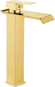 Mexen Apus, vysoká umývadlová batéria, zlatá, 744710-50