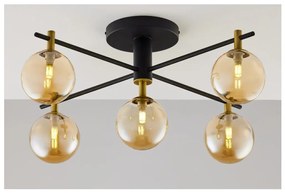Jupiter 2032 - Prisadený luster FIGARO 5xG9/10W/230V čierna/zlatá/béžová
