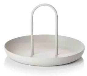 Svetlosivý kovový servírovací podnos Zone Singles, ø 20 cm