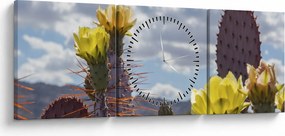 Obraz opuncie (s hodinami) (90x30 cm)