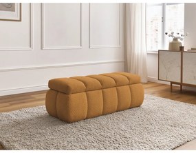 Okrovožltá lavica z textílie buklé – Bobochic Paris