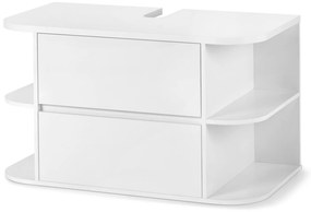 Okrúhla umývadlová skrinka, biela