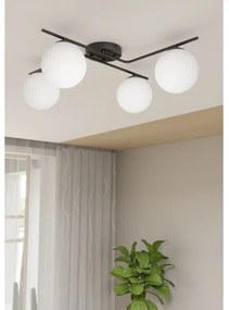 Stropné svietidlo VESPA 4xE14/10W/230V čierna/biela