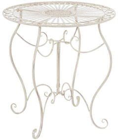 Kovový stôl Indra - Krémová antik