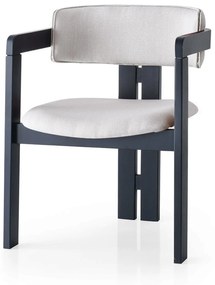 Jedálenská stolička CO z masívu krémová/čierna