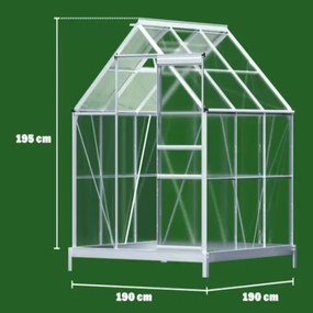 Skleník GWH03 3,6 m² 5,8 m³ + vetracie okno + základňa