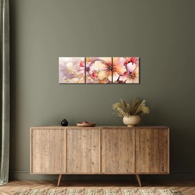Obraz - Kvety (s hodinami) (90x30 cm)