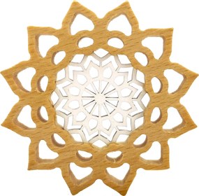 AMADEA Mandala s vkladom na zavesenie, masívne drevo, priemer 10 cm