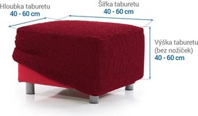 Super strečové poťahy NIAGARA bordó taburetka (40 - 60 cm)