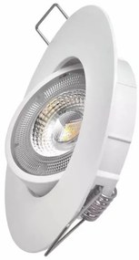 EMOS Biele LED bodové svietidlo 5W s výklopným rámčekom Economy+ Farba svetla: Denná biela ZD3122