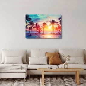 Obraz - Tropický západ slnka (90x60 cm)