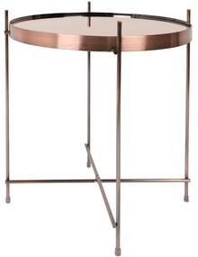 Odkladací stolík v medenej farbe Zuiver Cupid, ø 43 cm