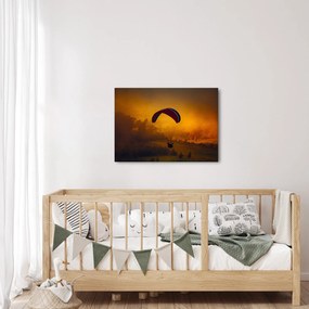 Obraz parašutistu v západe slnka (70x50 cm)