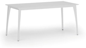 Rokovací stôl PRIMO OMEGA, 1600 x 800 mm, biela podnož, biela