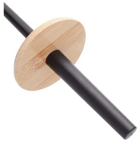 Erga Madera, toaletná WC kefa na postavenie, čierna-hnedá, ERG-YKA-P.MADERA-BLK