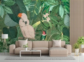 Gario Fototapeta Papagáje v trópoch - Andrea Haase Materiál: Vliesová, Rozmery: 350 x 245 cm