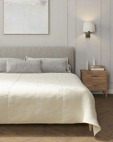 Zamatový prehoz Velvet farba produktu krémová látka lesklá, zamatová