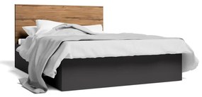 Čierna dvojlôžková posteľ s úložným priestorom a roštom 160x200 cm Malta - Marckeric