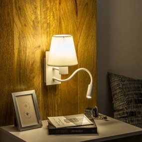 Brilagi - LED Nástenná lampa NUBILA 1xE27/25W/230V + LED/3W biela