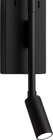 Nástenné svietidlo Torch, 1x čierne kovové tienidlo + 1x LED 3w, b