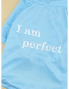 Polyesterový oblek pre psa "I am perfect", modrý, 3XL