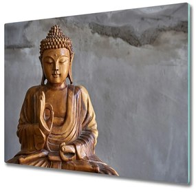 Sklenená doska na krájanie Drevený buddha 60x52 cm