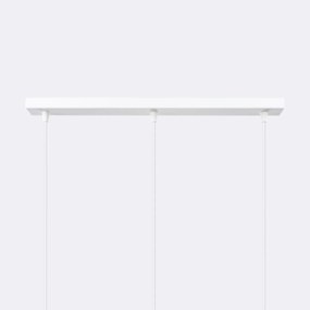 Závesné svietidlo Brina, 3x sklenené/biele kovové tienidlo