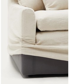 Béžová ľanová pohovka 230 cm Zenira – Kave Home