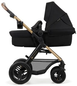 KINDERKRAFT-Kombinovaný kočík 3v1 MOOV 2 AIR Pure black + autosedačka MINK PRO