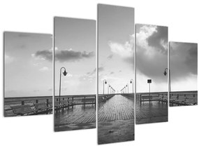 Obraz - Promenáda pri pobreží (150x105 cm)